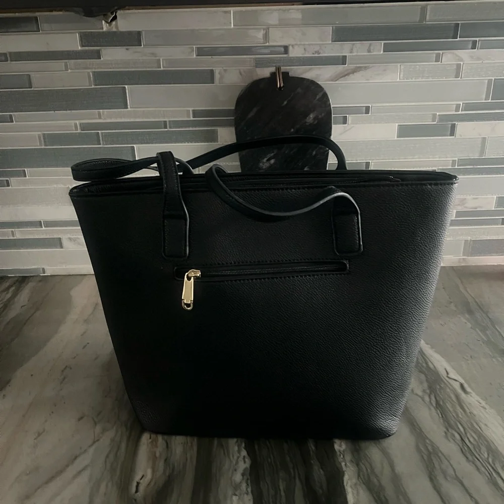 Kate Spade Black Tote with Gold Logo